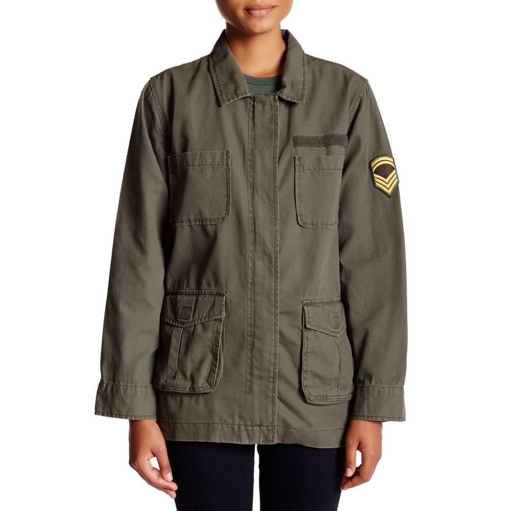 Abound | Dark Green Military Utility Cargo Jacket